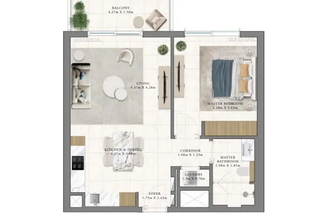 1 bedroom apartment