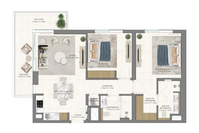 2 bedroom apartment