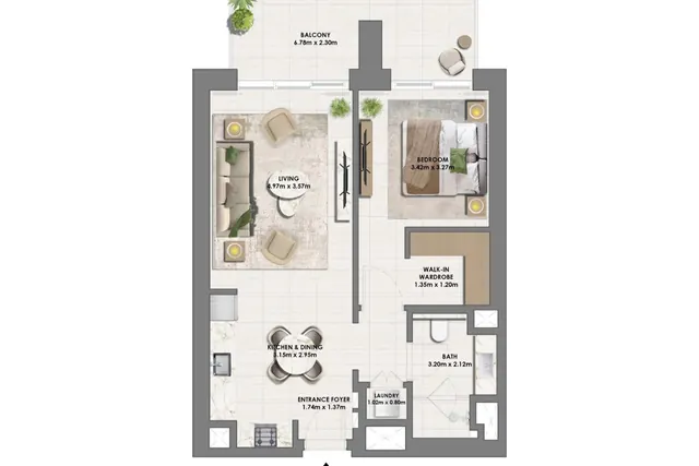 1 bedroom apartment