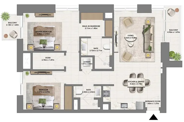 2 bedroom apartment