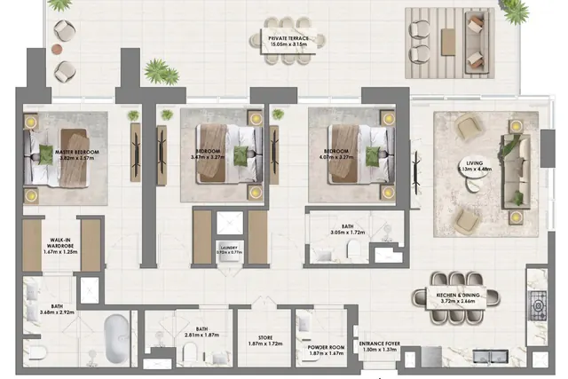 3 bedroom apartment