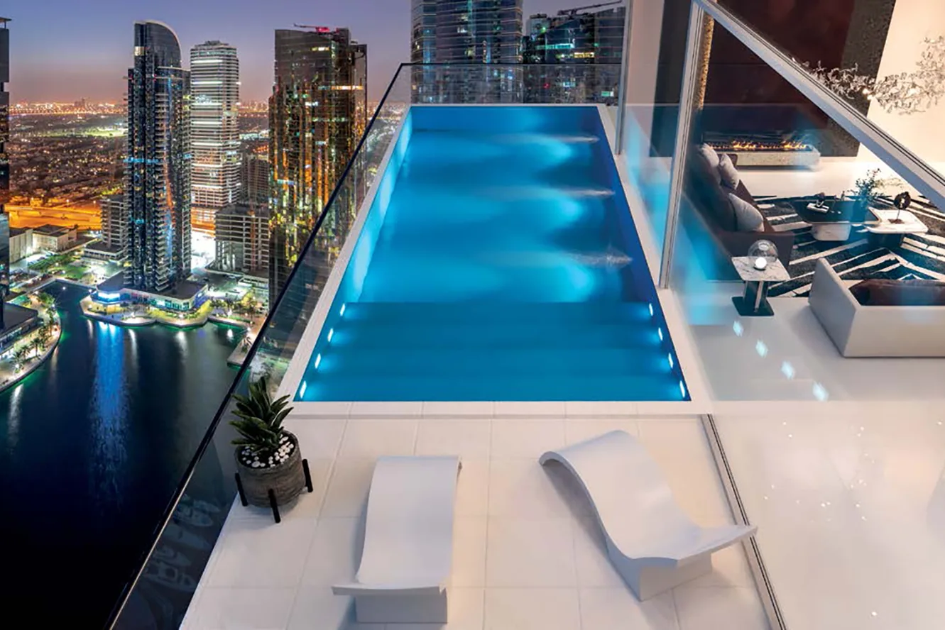Private balcony pools