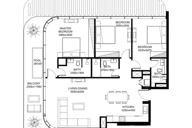 3 bedroom apartment