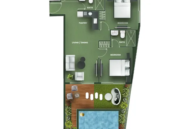 2 bedroom apartment