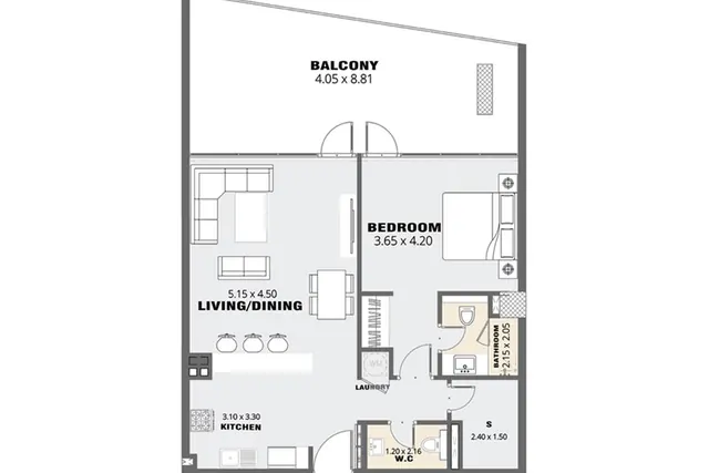 1 bedroom apartment