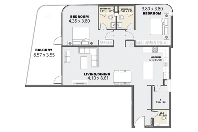 2 bedroom apartment