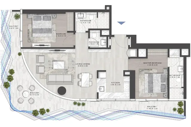 2 bedroom
