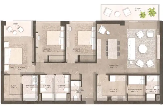 3 bedroom apartment