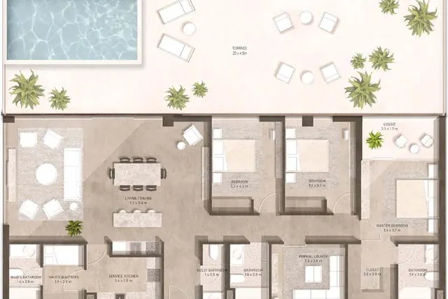 3 bedroom Penthouse