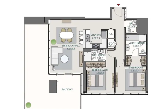 1 bedroom