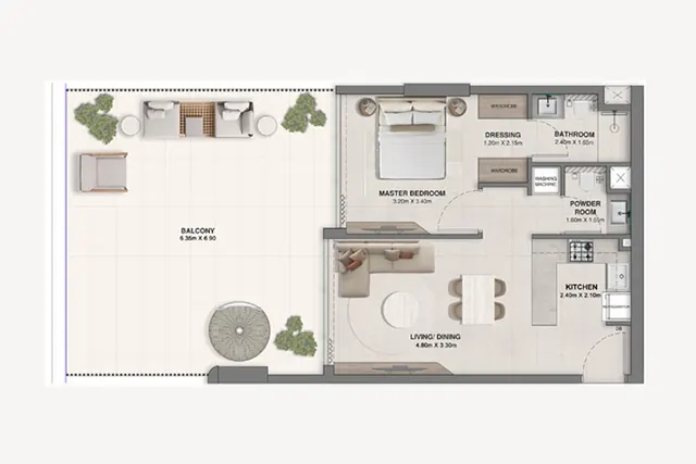 1 bedroom apartment