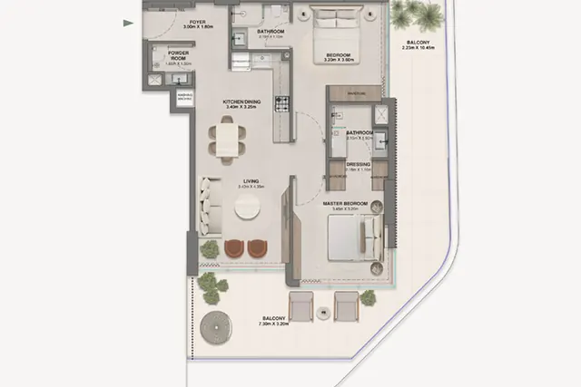 2 bedroom apartment