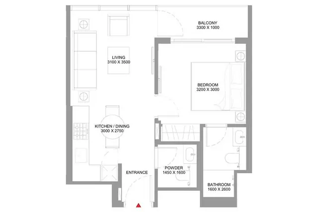 1 bedroom apartment