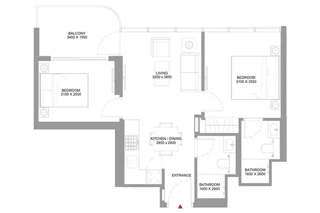 2 bedroom apartment