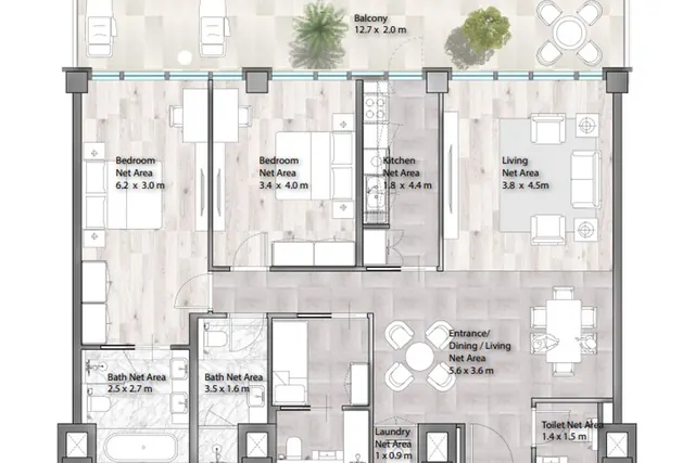 2 bedroom