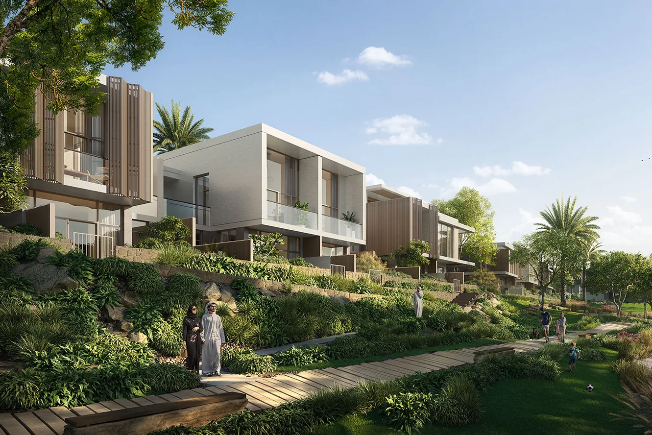 Villas with roof terraces and gardens