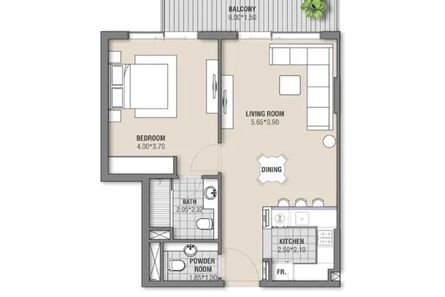 1 bedroom apartment