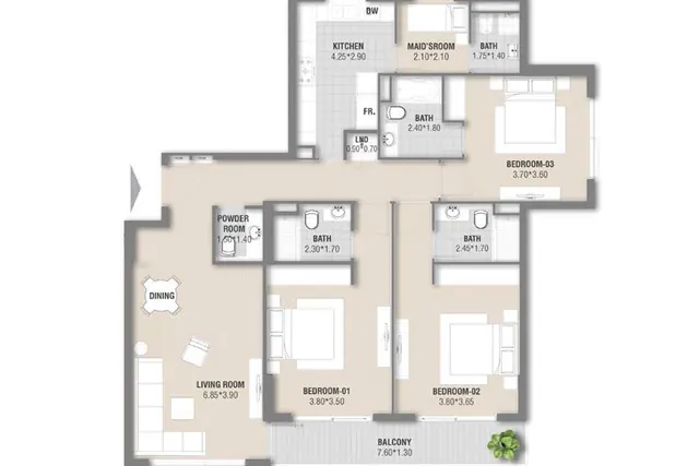 3 bedroom apartment