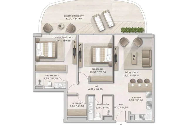 2 bedroom apartment
