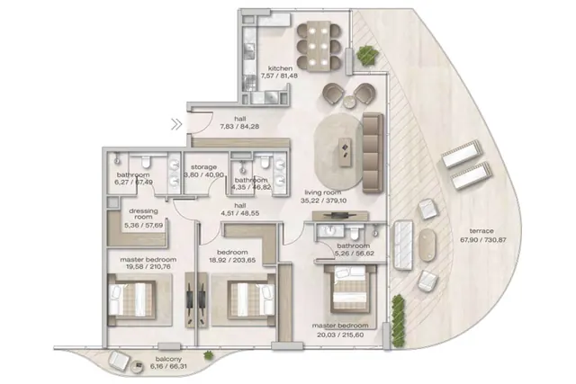3 bedroom apartment