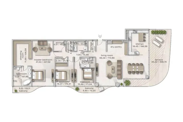 3 bedroom Penthouse