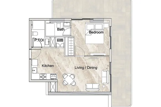 1 bedroom apartment