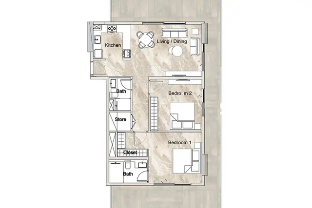 2 bedroom apartment